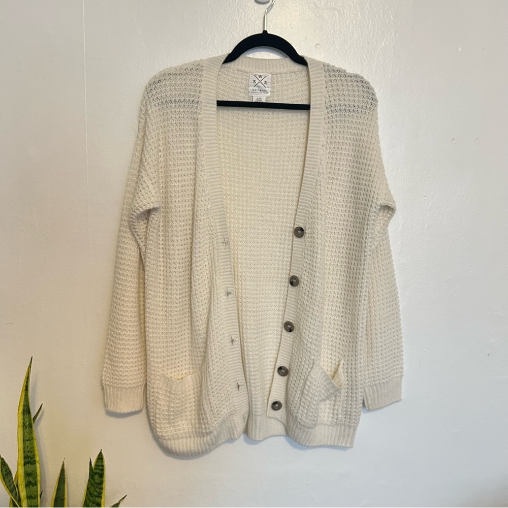 Knitwear Long Buttoned Cardigan Size L